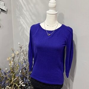 Ann Taylor deep purple Crew Neck Sweater